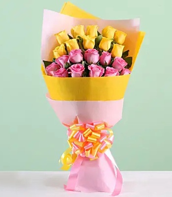 Yellow And Pink Roses